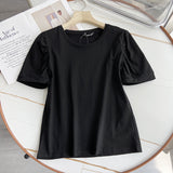 Women's T-Shirt Summer Short-Sleeved T-shirt Women's Loose round Neck