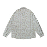 Men Long Sleeved T Shirt Floral Shirt Men Spring and Autumn Leisure Loose Retro