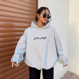 Women Sweatshirt Printed Hooded Casual Outer Wear Loose