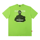 Men T Shirt Printed Short-Sleeved T-shirt Men and Women Loose