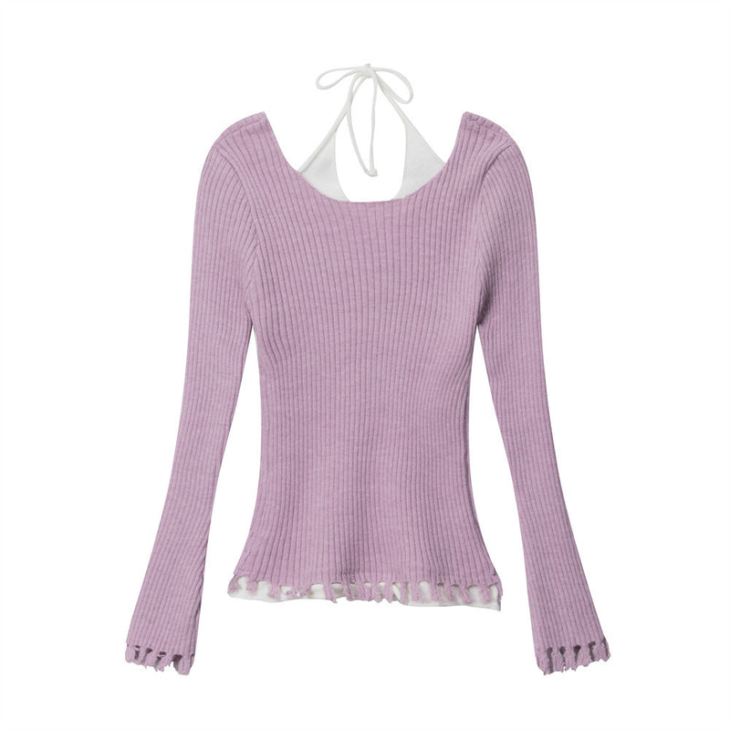 Women Sweater Long-Sleeved Sweater Women's Autumn Slim-Fit Sweater
