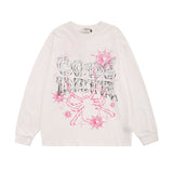 Men Long Sleeve Shirt Printed Long Sleeve T-shirt Men and Women Hip Hop Versatile Base