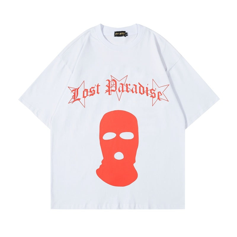 Men T Shirt Printed Short-Sleeved T-shirt Men and Women Street Ins Style All-Match Top