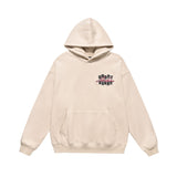 Men Fleece Lined Hoodie Hooded Sweater Loose Men's Clothing Ins Letter Embroidered Printed Pullover