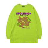 Men Long Sleeve Shirt XINGX Printed Long-Sleeved Top Hip Hop T-shirt Men and Women Loose