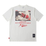 Men T Shirt Drop-Shoulder Sleeve Short Sleeve T-shirt Men and Women Street Loose