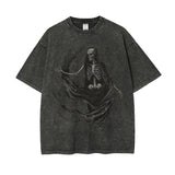 Skull Skeleton Graphic T Shirts for Men Printed Oversize