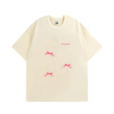 Men T Shirt Sweet Cool Bunny Print Couple Short Sleeve T-shirt Men and Women Retro