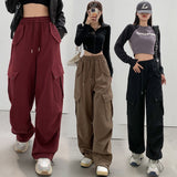 Palazzo Pants Sweatpants Women Loose Casual Retro Sports Wide-Leg Pants