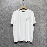 Amiri T Shirt Bone Letter Print Casual Round Neck