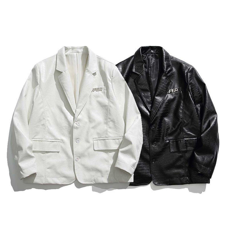 Unisex Jacket Autumn Retro Loose Leather Coat