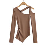 Women's T-Shirt Long-Sleeved Top Women's Spring Slim-Fitting T-shirt