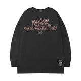 Men Long Sleeve Shirt Vintage Sweater Men's and Women's Letter Long Sleeve T-shirt Loose round Neck