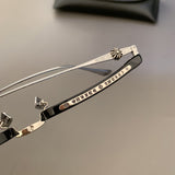 CHH Chrome Hearts Glasses Ultra-light pure titanium silver half-frame myopia glasses frame