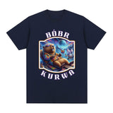 Bober Kurwa Bobr T-shirt Funny Beaver Meme Graphic Short