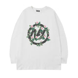 Men Long Sleeve Shirt Autumn Crew Neck Long Sleeve T-shirt Men and Women Street Hip Hop Couple