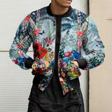 Graffiti Bomber Jacket Men's Autumn and Winter Jacket Men's Jacket