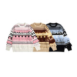 Unisex Sweatshirt Autumn Crew Neck Stripes