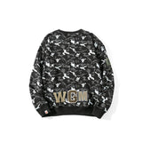 Bathing Ape Sweatshirts Digital Pixels Camouflage Pullover Sweater Men's and Women's round Neck Thin Coat