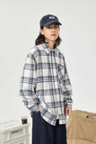 Unisex Jacket Autumn Plaid Labeling Shirt Women's Clothing