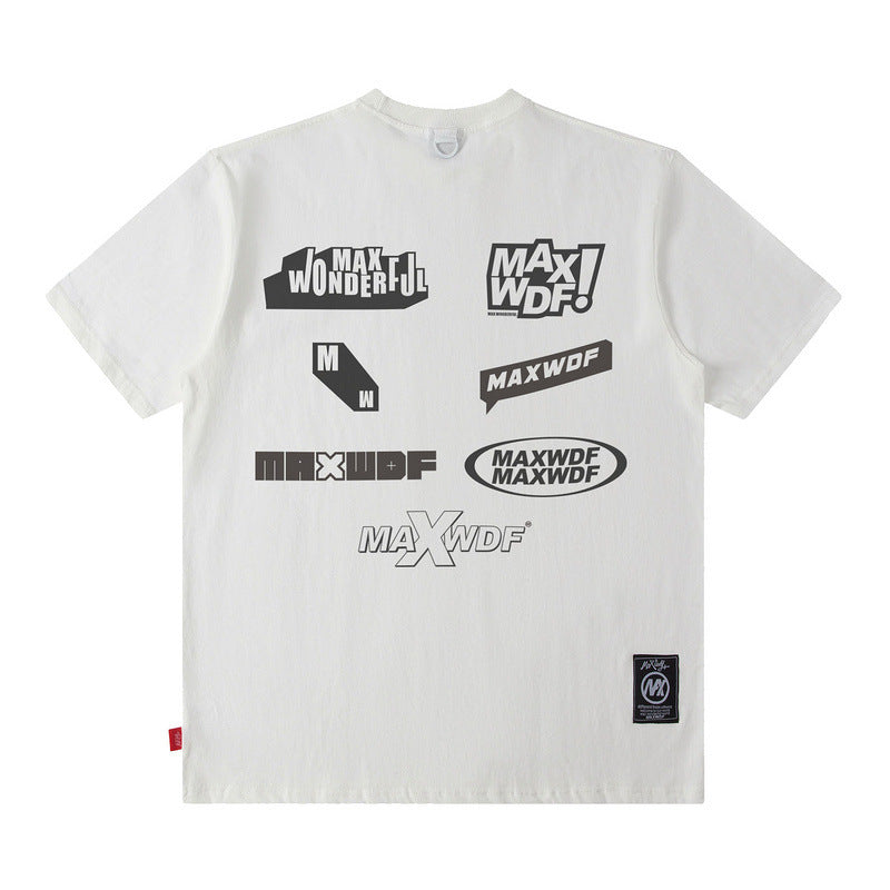 Men T Shirt West Coast Printed Short-Sleeved T-shirt Men and Women Loose Casual Couple
