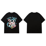 Men T Shirt Printed Short-Sleeved T-shirt Men's Ins Loose Street Casual Couple