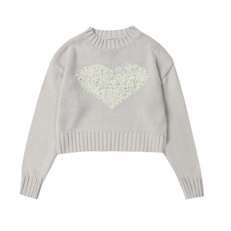 Women Sweater Short Sweater for Girls Autumn Casual Long Sleeve