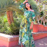 Jungle Print Maxi Dress Women's Dress Print