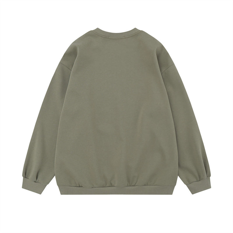 Men Hoodie Printed Loose Sweatshirt Men's Spring and Autumn Long Sleeve round Neck