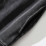 Men Hoodie Washed Distressed Hooded Sweaters Menswear Casual Loose Long Sleeve