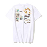 Bathing Ape T Shirt Summer Zipper Printed Short Sleeve