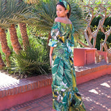 Jungle Print Maxi Dress Women's Dress Print