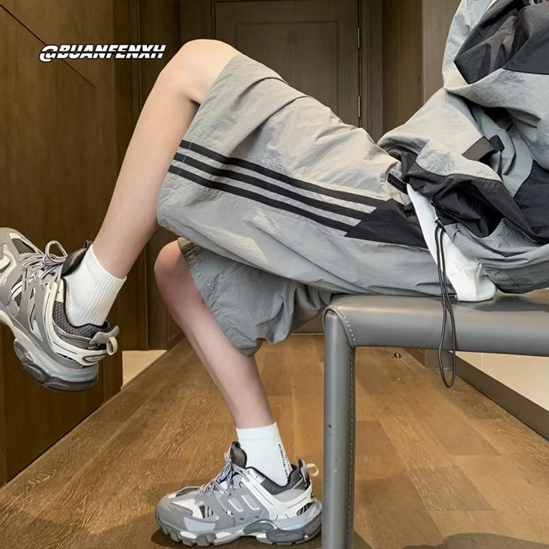 Men Sweatpants Summer Fashion Brand Striped Sports Trendy Loose