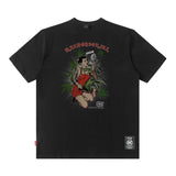 Men T Shirt Vintage Printed Spring and Summer Loose Short Sleeve T-shirt for Men and Women