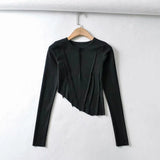 Women's T-Shirt Spring round Neck Bottoming Shirt Women's Long-Sleeved Top