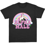 Alpha Male Unicorn Tee Rainbow Graphic Tees Funny