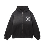 HS Hoodie Vintage Zipper Creative Printing