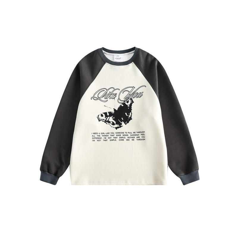 Unisex Hoodie Vintage University Style round Neck Sweater Boys and Girls Top