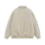 Men Cotton Padded Jacket Coat Racing Suit Cotton-Padded Coat Men's Fall Winter Coat Towel Embroidery Letters