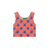 Women's Vest Printed Striped Short Style Summer Sleeveless