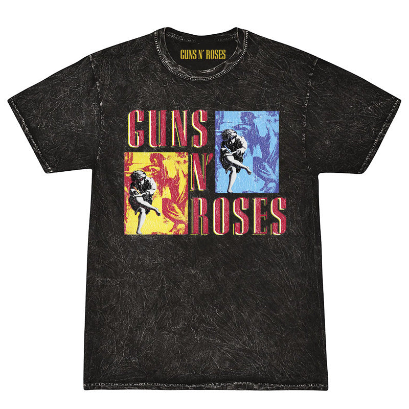 Guns N' Roses We're Back Retro Street Style Printed Washed