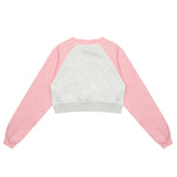 Women Hoodie Printed Short Sweater for Girls Spring and Autumn round Neck Long Sleeve