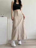 Women's Skirt Women's Retro Suit Skirt Long Dress Ins