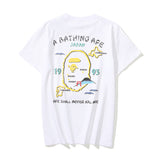 Bathing Ape T Shirt Summer Golden Printing Men's and Women's plus Size Loose Short Sleeve
