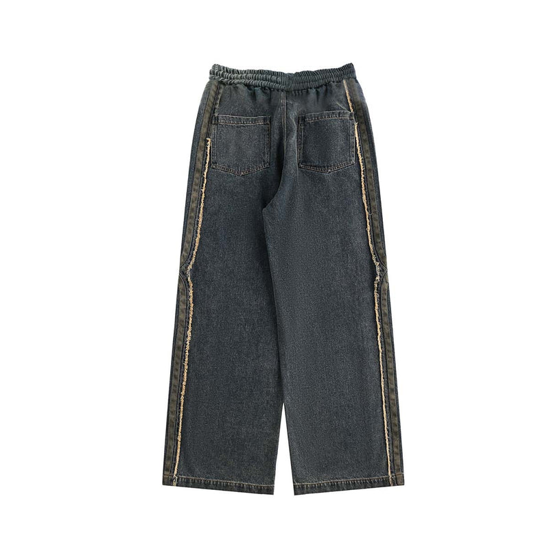 Unisex Pants Fall Worn Jeans