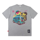Men T Shirt Printed Short-Sleeved T-shirt Men Summer Menswear Loose-Fitting Casual round-Neck