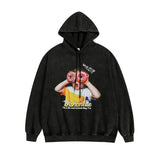 Men Long Sleeve Shirt Vintage Couple Hooded Sweater Men and Women All-Matching Hoodie