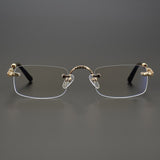 CHH Chrome Hearts Glasses Frameless Glasses Frame Vintage Ultra Light Myopia Glasses Frame