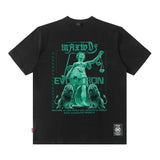 Men T Shirt Printed Short-Sleeved T-shirt Boys Casual Loose Summer