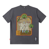 Men T Shirt Printed Short-Sleeved T-shirt Men's Summer Retro Loose